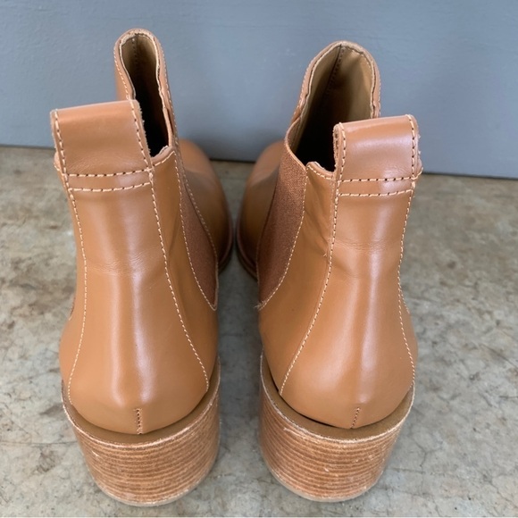 Everlane The Heel Boot Cognac Colored Booties Size 7 - Picture 2 of 11